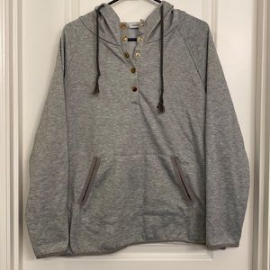 Gold Button Hooded Sweatshirt Size XL